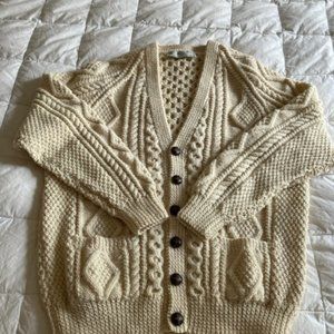 Men's Hand-knitted Irish cable-knit Aran sweater